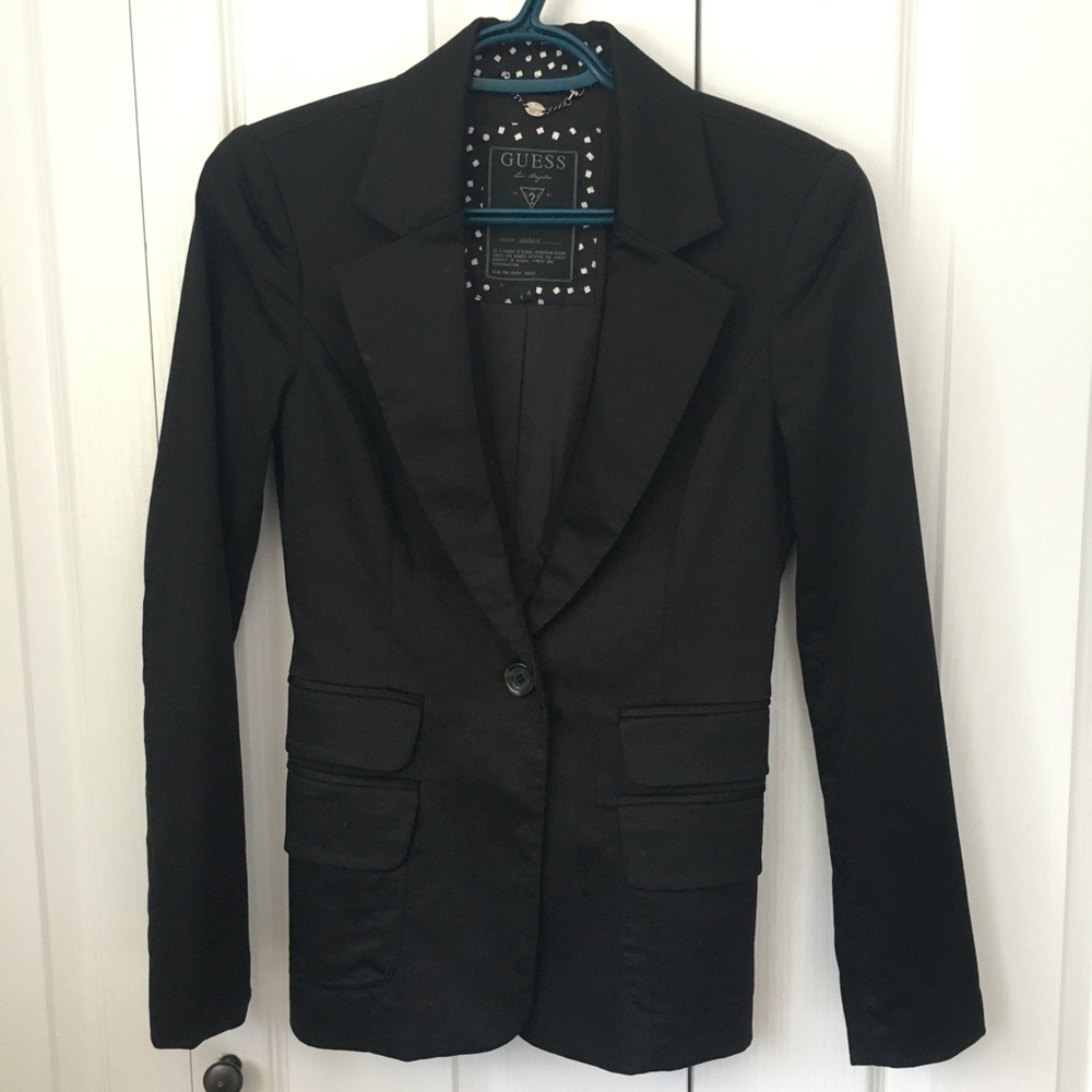 Guess Fitted Black Blazer